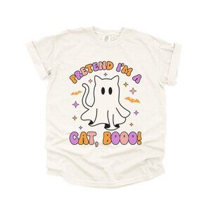 Pretend I_m a cat boo shirt, retro cat costume shirt, cute ghost cat shirt
